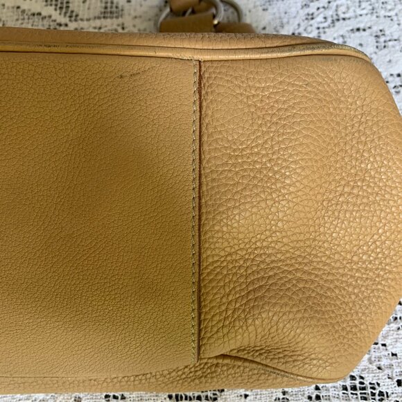 Vintage Y2K PRADA Moon Tan Leather Crescent Shoulder Bag - Picture 15 of 16